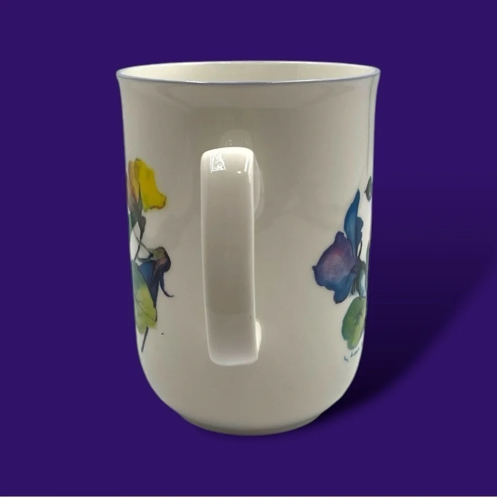 Ann Anderson Studio Rose of England Pansy Teacup Bone China